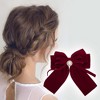 Unique Bargains Fashion Bow Pearl Ribbon Spring Hair Clips 1 Pc - 2 of 4