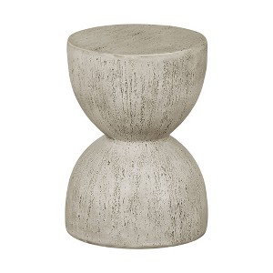 South Shore Bellulo Hourglass Side Table Cream: Scandinavian-Inspired, No Assembly, Space-Saving Design - 1 of 4