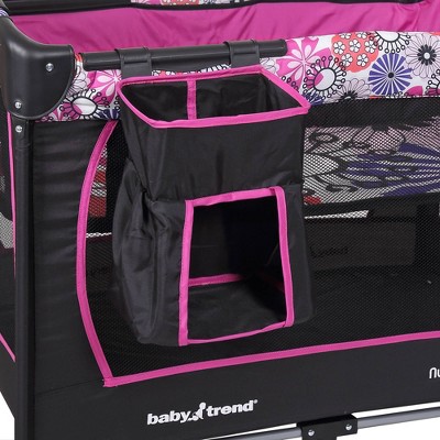 Floral Garden Portable Nursery Center with Bassinet and Changing Station