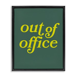 Stupell Industries Minimal Out Of Office Black Framed Floater Canvas Wall Art - 1 of 4