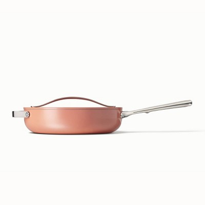 Terracotta Nonstick Aluminum Sauté Pan with Lid, 4.5qt