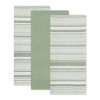 Design Imports  Urban Stripe Dishtowel Set 3 Piece, Artichoke Green, 20X30" - 2 of 4