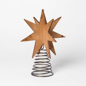 9" Burl Wood Star Tree Topper - Threshold™ designed with Studio McGee - 1 of 3