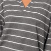 Women's Grey Lounge Wear Striped Pajama Set - Cupshe - 2 of 4