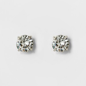 Women's Round Crystal Stud Earring - A New Day™ - 1 of 2