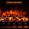 Gymax Electric Fireplace Heater with Freestanding and Recessed Installation Realistic Log Flame Remote Control 1500W - 3 of 4