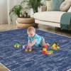 Living Room Rug Washable Area Rugs for Living Room  Modern Solid Textured Bedroom Rug No-Shedding, Stain Resistant, Foldable Contemporary Indoor Rugs - 3 of 4