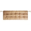 NewHome "51.18x19.68in Waterproof Bench Seat Cushion for Indoor/Outdoor Furniture with Non-Slip Ties" Khaki 10cm thick - 3 of 3