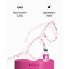 Impresa 2 Pack Stylish Safety Glasses Goggles Scratch Resistant Blue Light Glasses for Women Nurses, Clear/Pink - 3 of 3