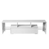 51"W/63"W Modern TV Stand TV  Console Floor TV Cabinet with LED Color Changing Lights, Toughened Glass Shelf and Drawer-ModernLuxe - 4 of 4