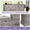 59inch Wide 6 Drawers Dresser with Air-Purifier Wood Rustic Chest of Drawers with Nice Texture Vintage Design Storage Dressers Organizer - 3 of 4