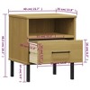 vidaXL Nightstand Bedroom Storage Cabinet Bedside Table Solid Pine Wood OSLO - 4 of 4
