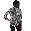 Alfred Dunner Womens Vertical Geometric Top With Necklace - 2 of 4