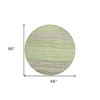 Artichoke Green And Taupe Striped Washable Indoor Outdoor Area Rug - 3 of 4