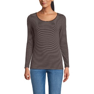 Lands' End Women's Long Sleeve Lightweight Jersey Scoop Neck T-Shirt - 1 of 3