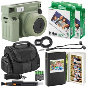 Fujifilm Instax Wide 400 Instant Camera + Camera Case + 4 AA Batteries + Photo Album, Cleaning Pen + 40 Photo Prints - 1 of 4