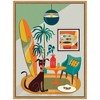 Kate & Laurel All Things Decor 18"x24" Sylvie MCM Dog Beach Home Framed Canvas by Rachel Lee Natural - 2 of 4