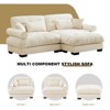 Christopher Knight Home Alger 93.7" Oversized Velvet L-Sectional Sofa With Ottoman - 4 of 4
