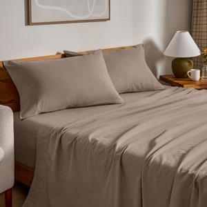 100% Cotton Flannel Sheet Set by Bare Home - 1 of 4