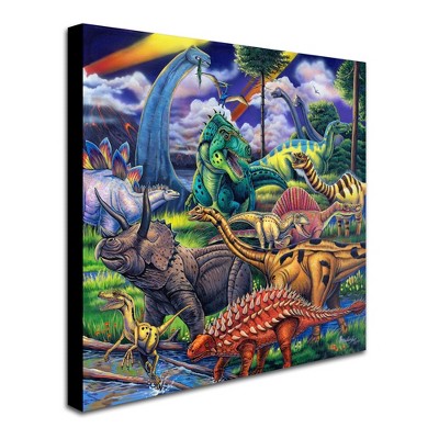 Trademark Fine Art -Jenny Newland 'Dinosaur Friends' Canvas Art