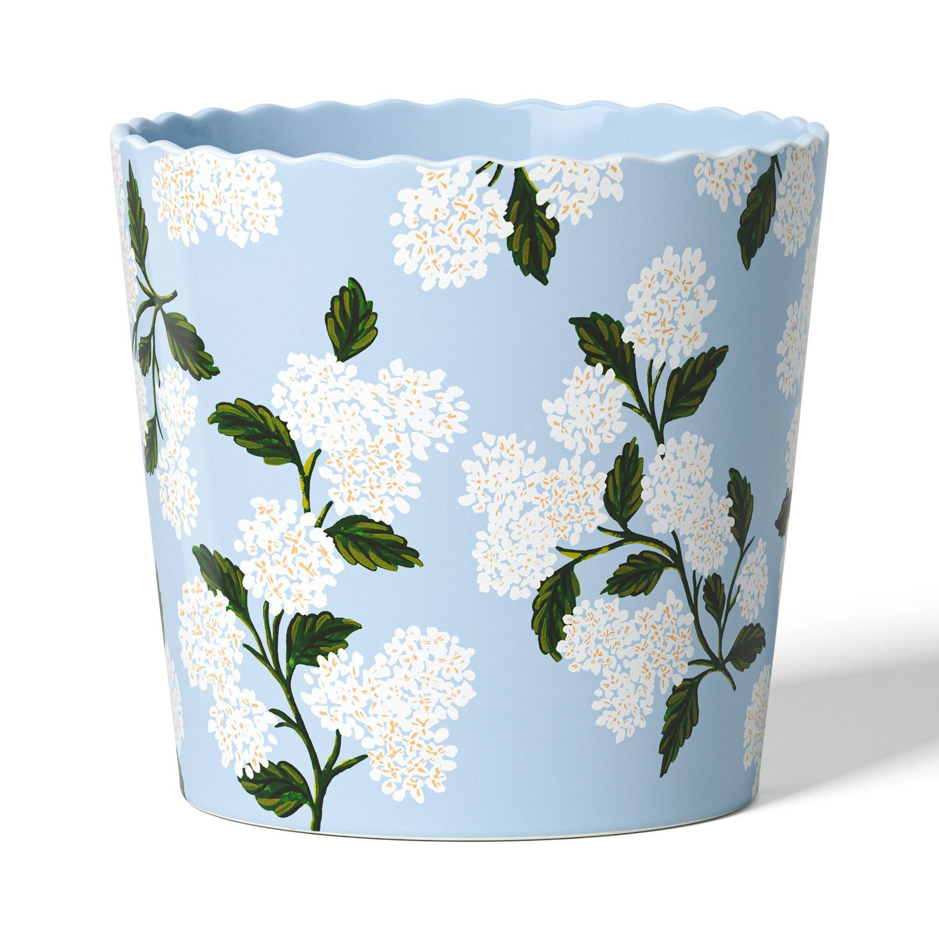 Rifle Paper Co. x Target Large Indoor Planter Hydrangea: Ceramic Planter Pot with Drainage Hole, Multicolor, 8.66" Round
