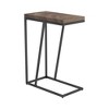 Vynxaria Rustic Accent Table - Tobacco Herringbone & Sandy Black Finish, Modern-Rustic Fusion - 3 of 4
