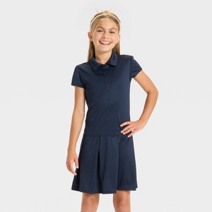 Girls' Short Sleeve Uniform Performance Jersey Tennis Dress - Cat & Jack™ - 1 of 3