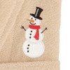 Linum Home Textiles 100% Turkish Cotton Terry Bath Robe Embroidered with Snowman Design - 3 of 3