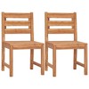 vidaXL Garden Dining Set Natural Teak Solid Teak Wood Standard Durable - 31.5" x 31.5" x 30.3" - 2 Items - 4 of 4