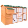vidaXL Durable Pinewood Chicken Coop with Spacious Design, Sheltered Areas, and Nest Box - Brown 116"x64.2"x67" - 2 of 4