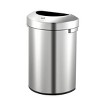 EKO 60L Urban Commercial SemiRound Open Top: Stainless Steel Indoor Trash Can, 60 Liter Capacity, Silver, Spot Clean - 2 of 4