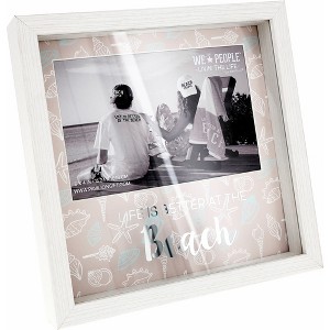 Pavilion Gift Company - Beach - 7.5" Shadow Box Frame (Holds 6" x 4" Photo) - Single Image Frames - 1 of 4