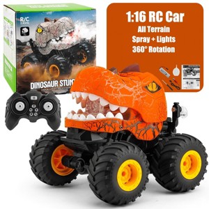 INFURNIC Toy Vehicles Crack Dinosaur Stunt Car Ultimate Action Toy for Kids Thrilling Adventure Play, Orange, 6.63"*7.02"*7.02" - 1 of 4