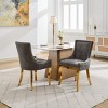 Chenille Dining Chairs Set of 2, Upholstered Accent Side Chairs with Gold-Plated Legs, Rivet Trim, Modern Curved Backrest-The Pop Home - 3 of 4