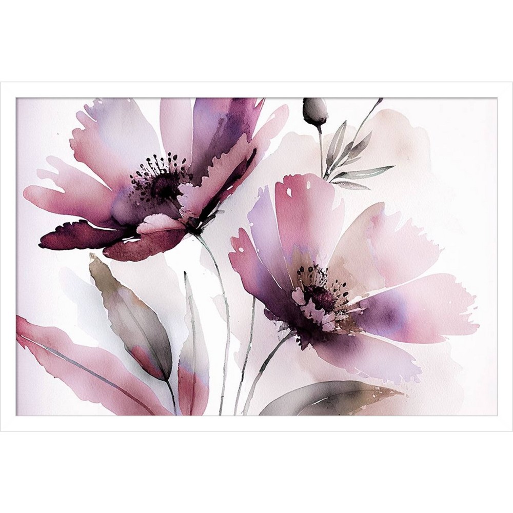 Amanti Art 25"x17" Floral Romance II by Andrea Haase Wood Framed Wall Art Print