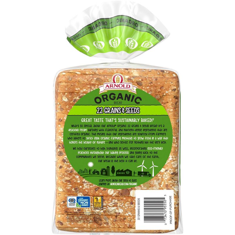 Arnold Organic 22 Grains &#38; Seeds Bread - 27oz, 5 of 10