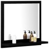 vidaXL Black Bathroom Vanity Mirror with Shelf - Engineered Wood & Acrylic, Contemporary Wall-Mounted 15.7"x4.1"x14.6" Unit - 3 of 4