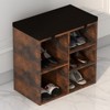 Shoe Storage Bench, 10 Cubbies Shoe Bench with Cushion and Side Pocket, 41 Inch Entryway Shoe Organizer, Cubby Shoe Rack with Adjustable Shelves - 3 of 4