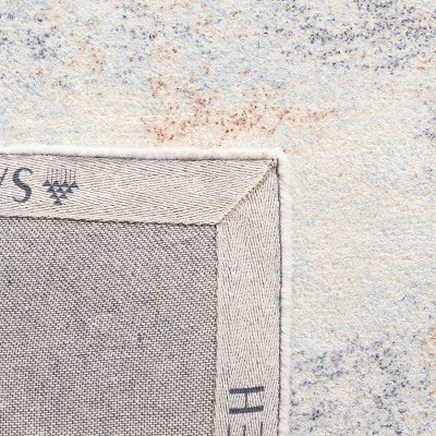 Restoration Vintage Blue and Brown Hand-Tufted Wool Area Rug