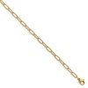 Chisel Stainless Steel Yellow IP-plated Elongated Open Link Paperclip 6.5" Bracelet with 1" Ext. - 2 of 2