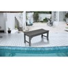 Vynxaria Gray Backless Patio Bench - Modern HDPE Adirondack Seating for Garden and Balcony - 3 of 4