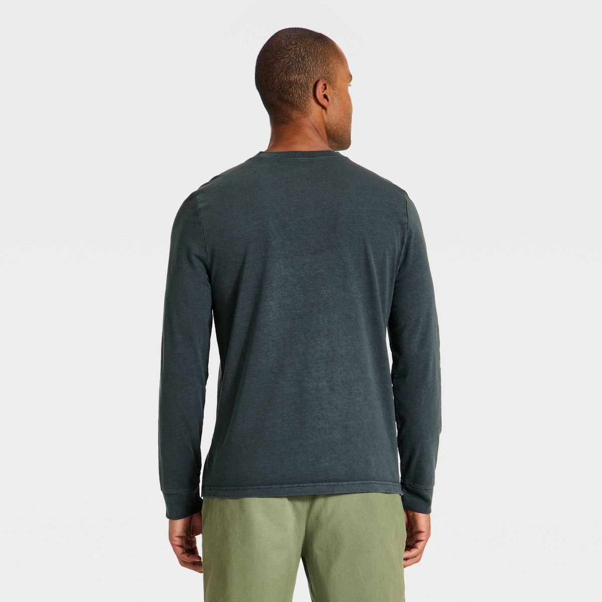 Men's Vintage Long Sleeve Lightweight Texture Henley Shirt - Goodfellow & Co™ - thumbnail 5
