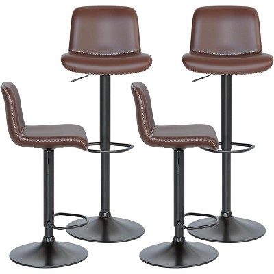 Adjustable Bar Stool Set of 2, Counter Height Swivel Bar Stools with Back and Footrest, for Kitchen Counter Island,Bar, Dining
