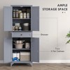 67" 4-Door Kitchen Pantry with Drawer and Adjustable Shelves - 4 of 4