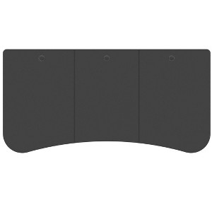 Monoprice Pre-Drilled 3-piece Sit-Stand Desk Table Top 63 Inches Wide - Black, Custom Sized For Motorized And Manual Crank Height Adjustable Desk - 1 of 4