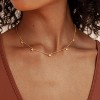 14K Gold Plated Charm Choker Necklace with Pearl & Clover, Cubic Zirconia Dainty Trendy Jewelry Gift for Women - 2 of 4