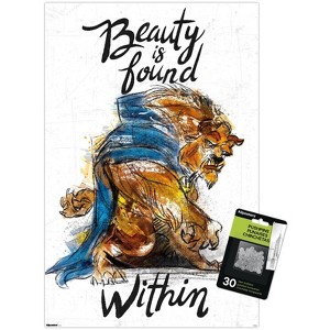 Trends International Disney Beauty and the Beast (1991) - Watercolor Beast Unframed Wall Poster Prints - 1 of 4