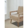 Mid-Century Armchair , Accent Chair with Chenille Armrest - 4 of 4