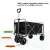 Folding Wagon, Heavy Duty Utility Beach Wagon Cart for Sand - 4 of 4