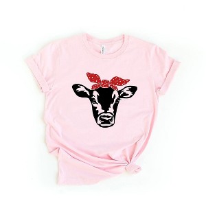 Simply Sage Market Women's Cow and Bandana Short Sleeve Graphic Tee - 1 of 4